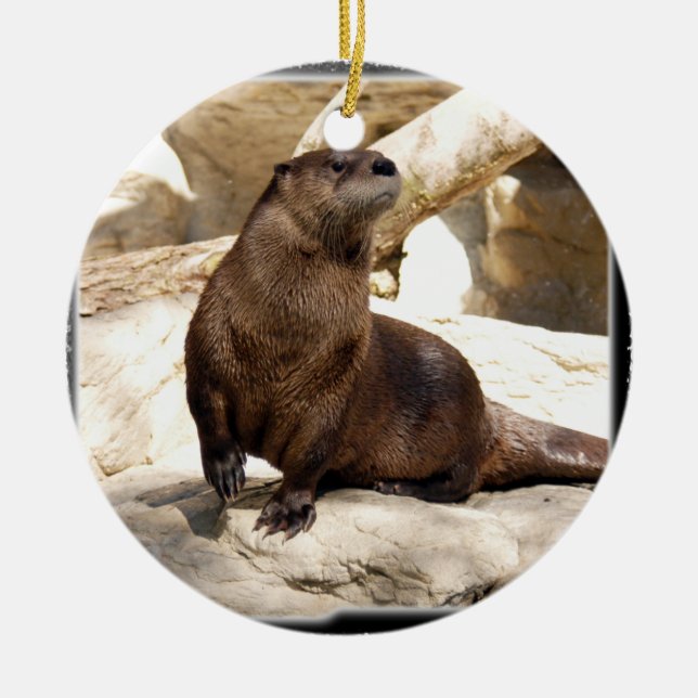 Otter Christmas Ornament (Front)