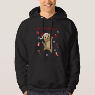 Otter Christmas Snow Winter Animals Otter Hoodie