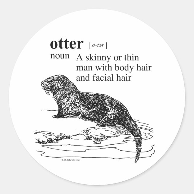 OTTER CLASSIC ROUND STICKER (Front)
