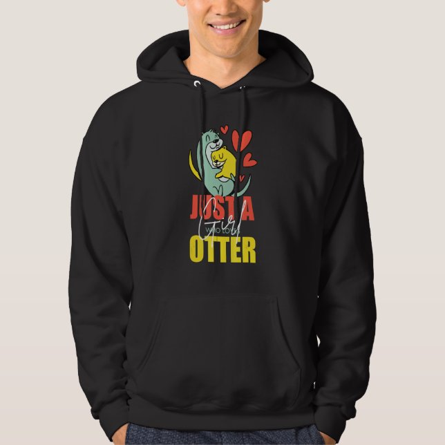 Otter Cute Animal Sea Otters Fun  2 Hoodie (Front)
