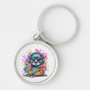 otter Dj 90s vibes Key Ring