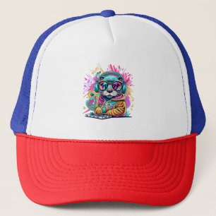 otter Dj 90s vibes Trucker Hat