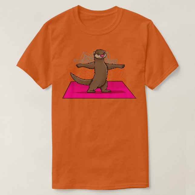Otter Doing Yoga T-Shirt (Design Front)