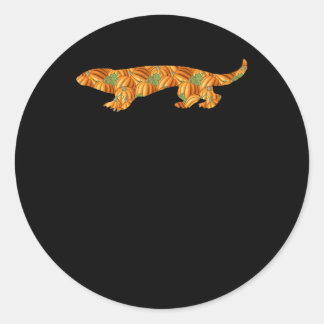 Otter Easy Halloween Costume Weasel Animal Outfit Classic Round Sticker