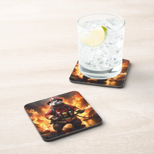 Otter Firefighter, Coaster (Right Side)