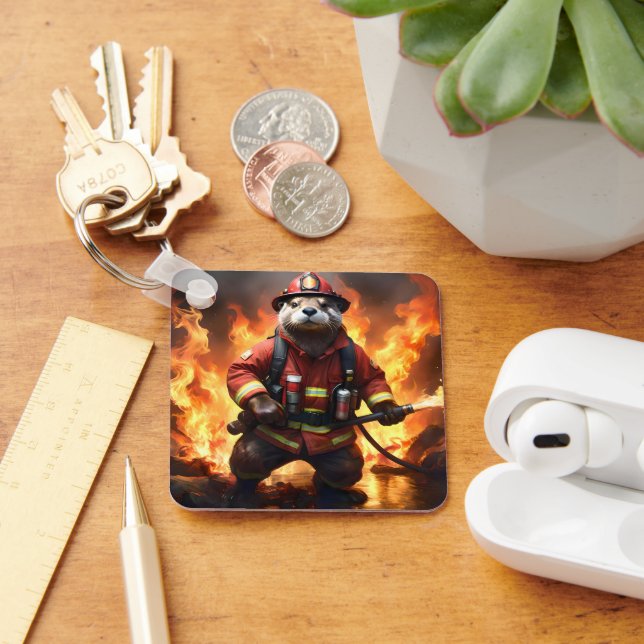 Otter Firefighter, Key Ring (Desk)