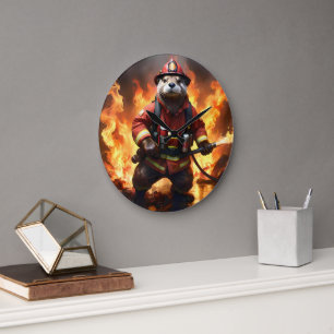 Otter Firefighter, Large Clock