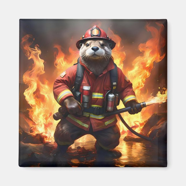 Otter Firefighter, Magnet (Front)