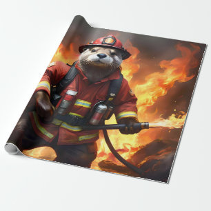Otter Firefighter, Wrapping Paper