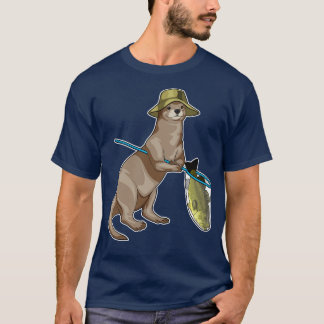 Otter Fisher Fishing net Fish T-Shirt