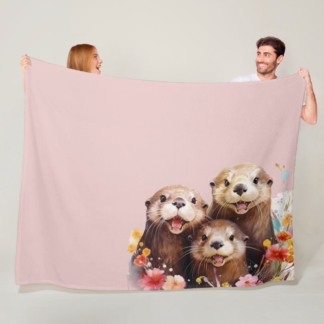 Otter  fleece blanket (In Situ)
