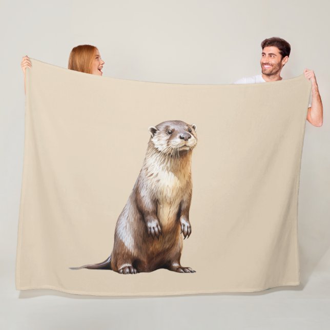Otter  fleece blanket (In Situ)