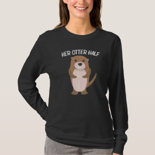 Otter For Men Dad Aquatic Pup Weasel River Animal T-Shirt