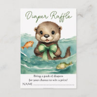 Otter Gender Neutral Baby Shower Diaper Raffle