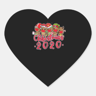 Otter Gift | Funny Christmas 2020 Otters Face Mask Heart Sticker