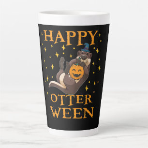 Otter Gift   Happy Otter Cute Sea Otter Halloween Latte Mug