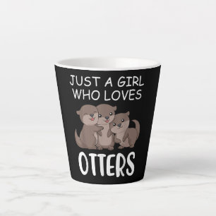 Otter Gift   Just A Girl Who Loves Otters Latte Mug