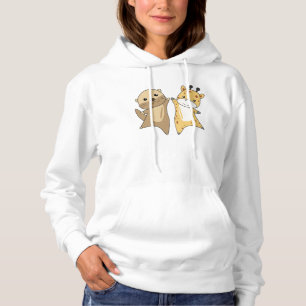 Otter Giraffe Sweet Animals For Children Animal Hoodie