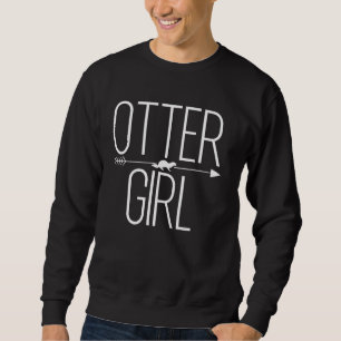 Otter Girl For Women Weasel Animal Aquatic Sweatshirt
