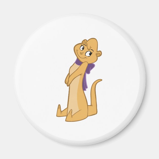 Otter Girl Sitting Magnet (Front)