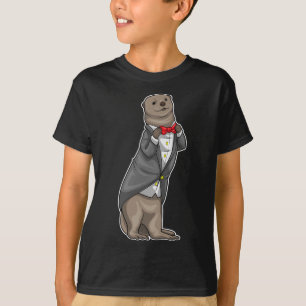 Otter Groom Bow Tie Wedding T-Shirt