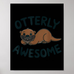 Otter In A Cket Funny Otter Pajamas Sea Otter Cost Poster
