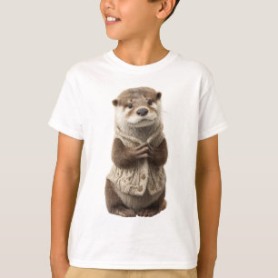 Otter in Cable Knit Sweater Kids