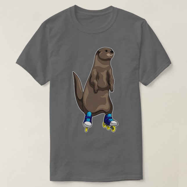 Otter Inline skating Roller skates T-Shirt (Design Front)