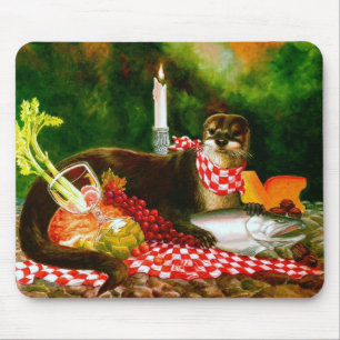 Otter Invades Picnic Mousepad