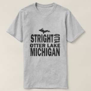 Otter Lake Michigan Funny Grey Basic T-Shirt