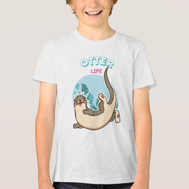 Otter life Tri-Blend shirt (Front)