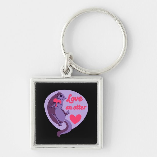 Otter - Love An Otter Love Another Key Ring (Front)