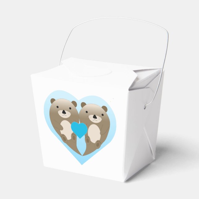 Otter Love Favour Box (Front Side)