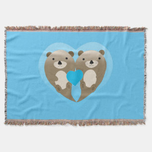 Otter Love Throw Blanket
