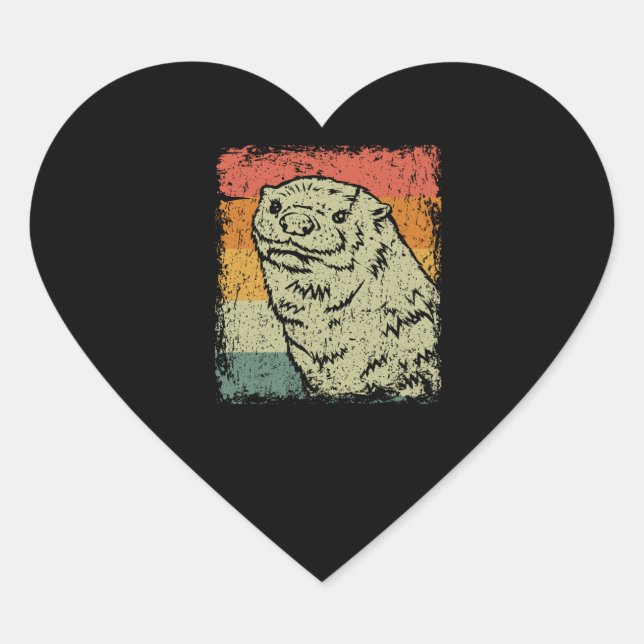 Otter Lovers | Sea Otter Gift Otter Pullover Heart Sticker (Front)