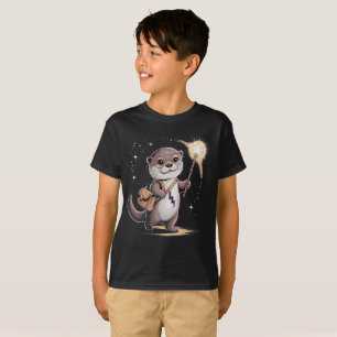 Otter Magic Wizard Funny Otter Halloween T-Shirt