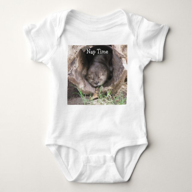 Otter Napping Baby Outfit Baby Bodysuit (Front)