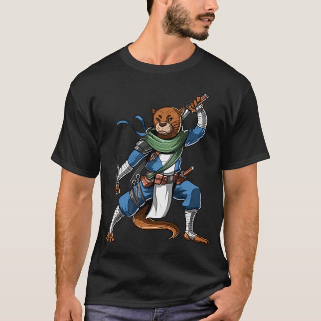 Otter Ninja Samurai T-Shirt (Front)