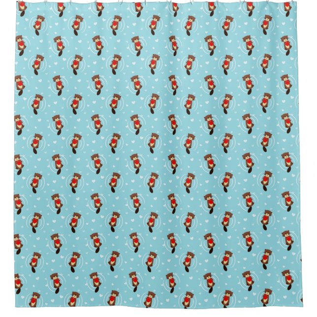 Otter Pattern Shower Curtain (Front)
