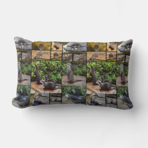 Otter Photo Collage, Lumbar Cushion. Cushion