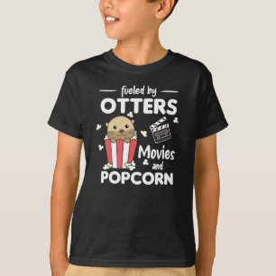 Otter Popcorn Movie Night Sweet Otter Movies T-Shirt