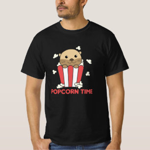 Otter Popcorn Time Pop Star Poppin Funny T-Shirt