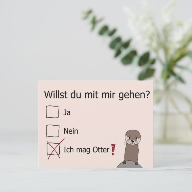 Otter | postcard | I like Otter | love (Standing Front)