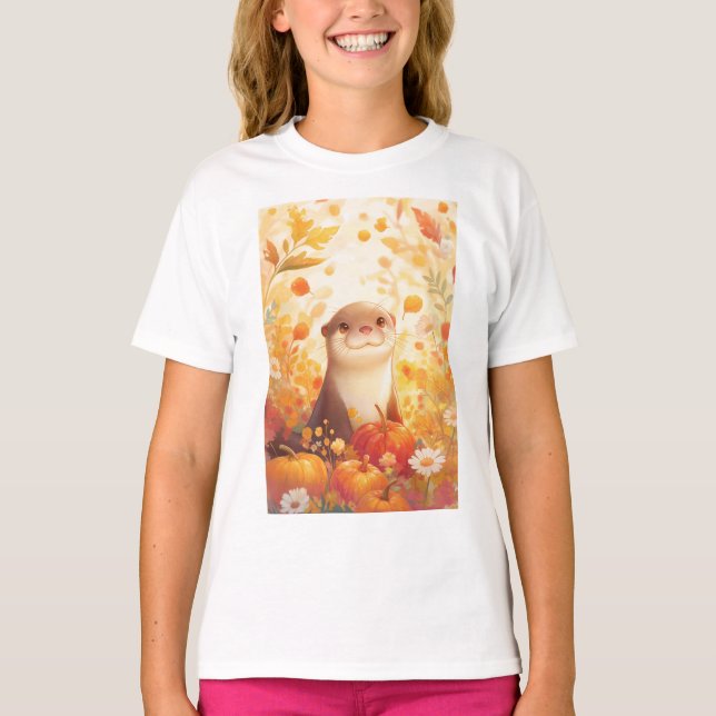 Otter Pumpkin Patch T-Shirt (Front)