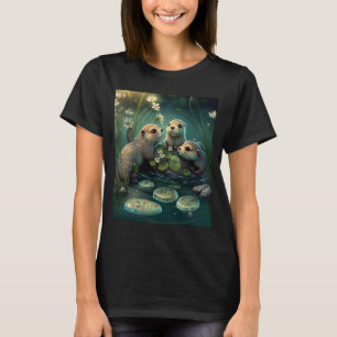 Otter Puns Cute Otters Playing 2 T-Shirt