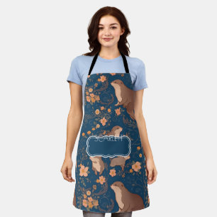 Otter Retro Colourful Personalised Pattern Apron
