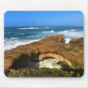 Otter Rock at Devil's Punchbowl State Park, Oregon Mouse Pad