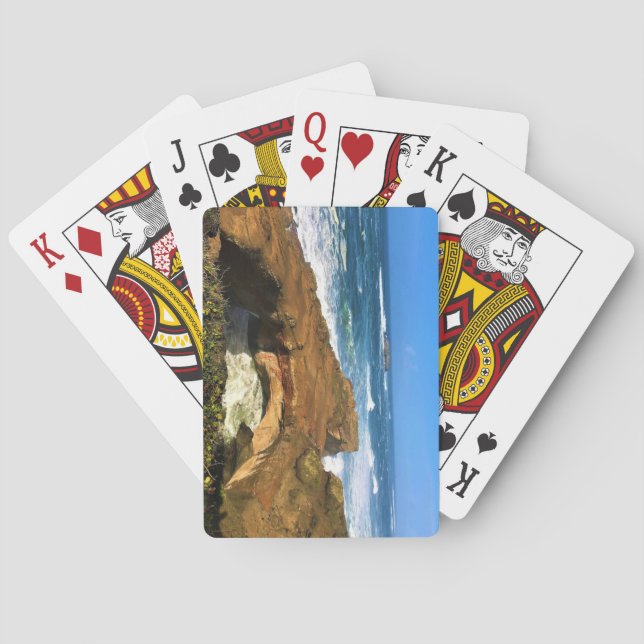 Otter Rock at Devil's Punchbowl State Park, Oregon Playing Cards (Back)