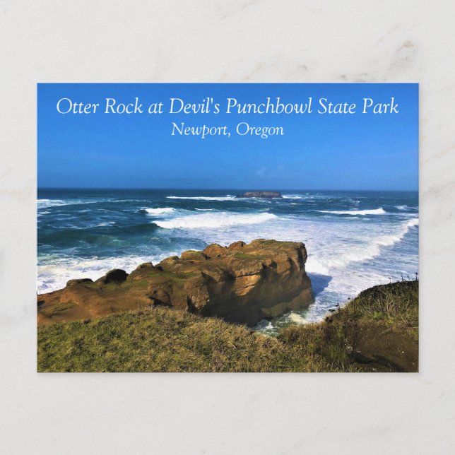 Otter Rock at Devil's Punchbowl State Park, Oregon Postcard (Front)
