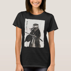 Otter Samurai Janpanese Vintage Warrior Art Anime T-Shirt